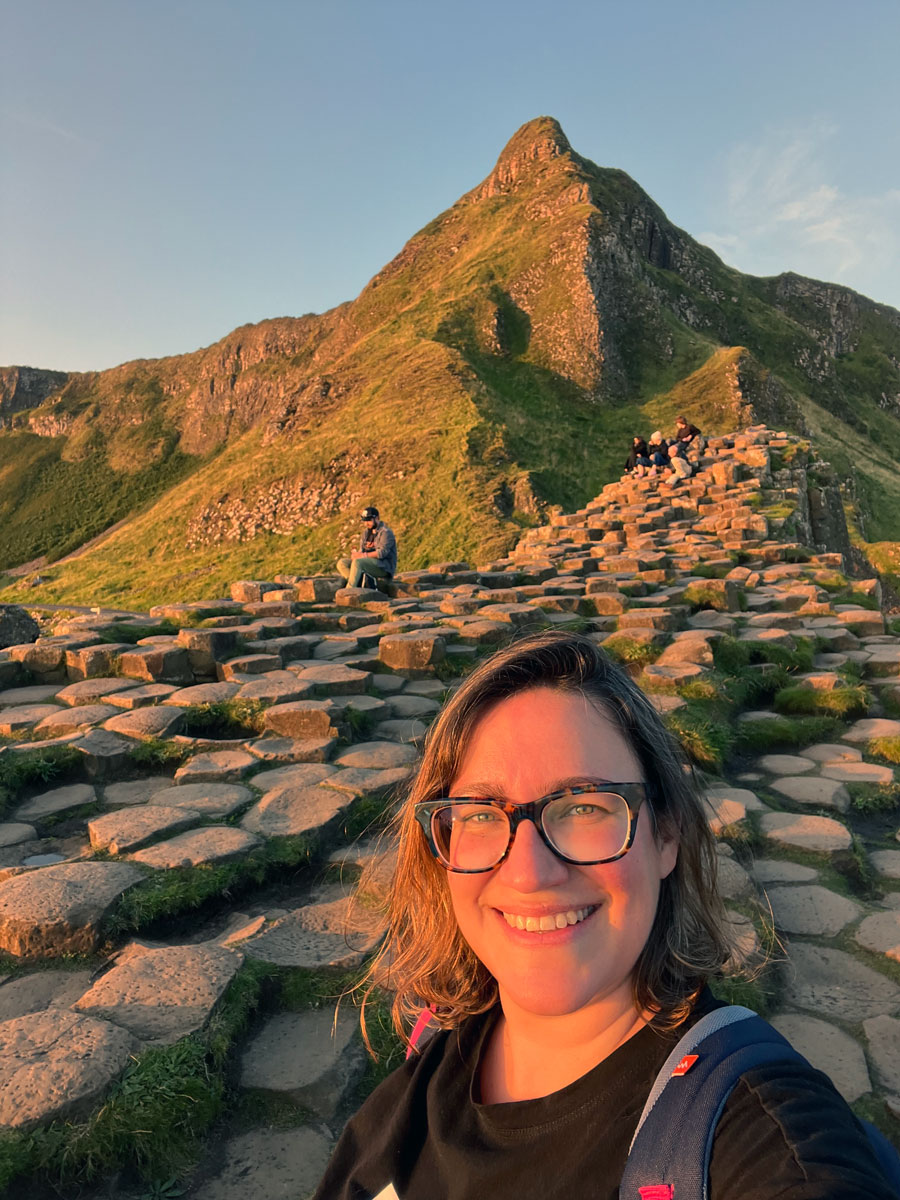 María José at the Giant’s Causeway
